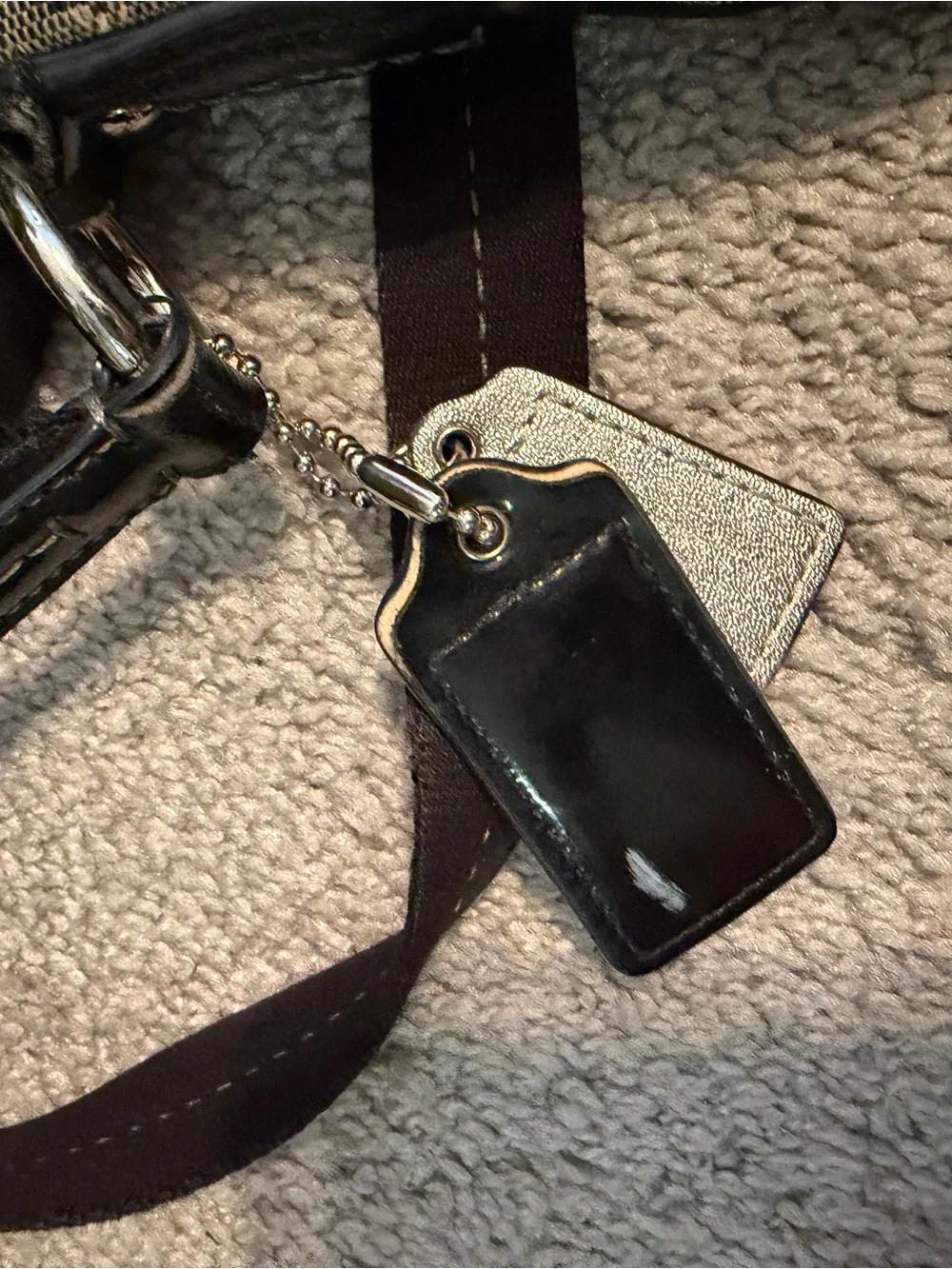 Coach Black and Khaki Signature Canvas Crossbody